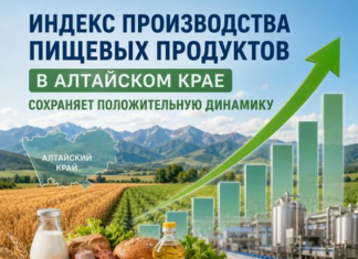 Индекс производства пищевых продуктов в Алтайском крае сохраняет положительную динамику